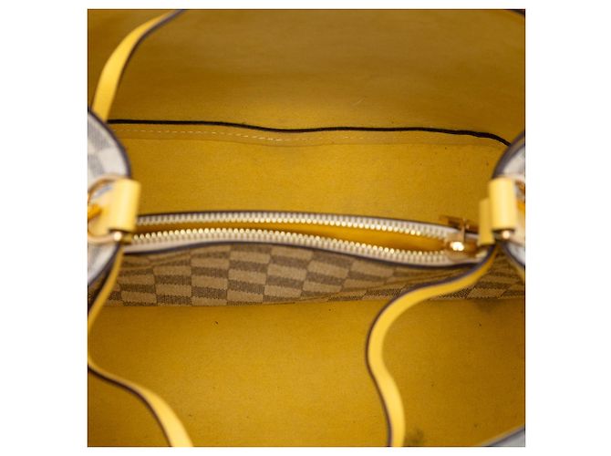 Borsa a secchiello Louis Vuitton Damier Azur Neonoe MM bianca Bianco - vista 4