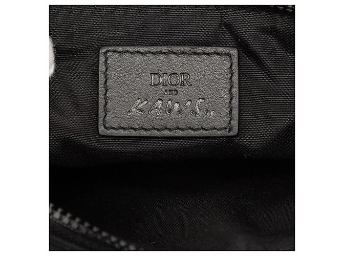 Pochette in nylon Black Dior Kaws Bee Nero - vista 5