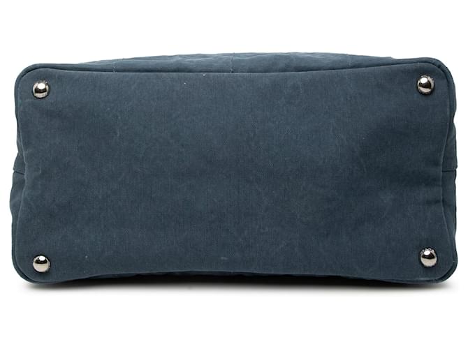 Tote in denim blu Prada - vista 3