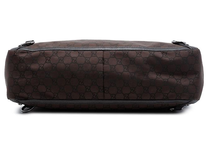 Tote Abbey GG Nylon D Ring marrone Gucci - vista 3