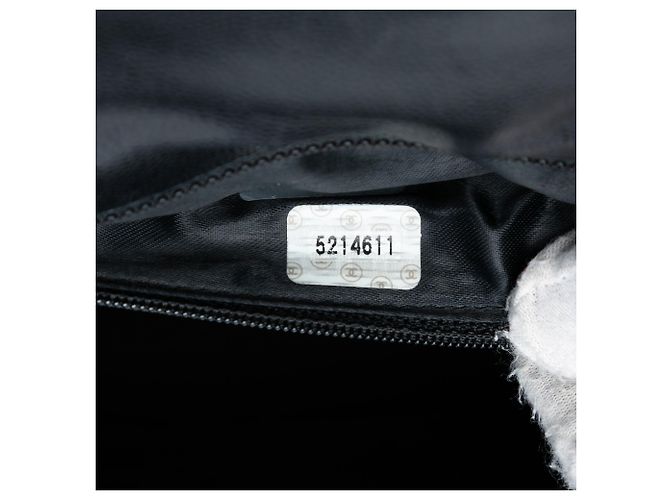 Borsa a tracolla Chanel CC Caviar nera con tracolla intrecciata Nero - vista 5