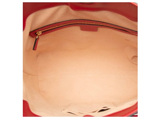 Borsa a tracolla ripiegabile rossa Gucci Guccissima Linea A Rosso - vista 4