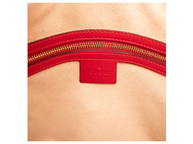 Borsa a tracolla ripiegabile rossa Gucci Guccissima Linea A Rosso - vista 5