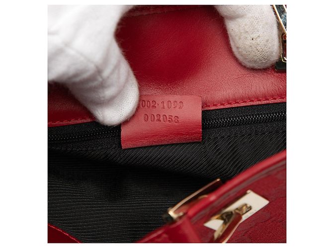 Rote Gucci GG Canvas Tote - Ansicht 6