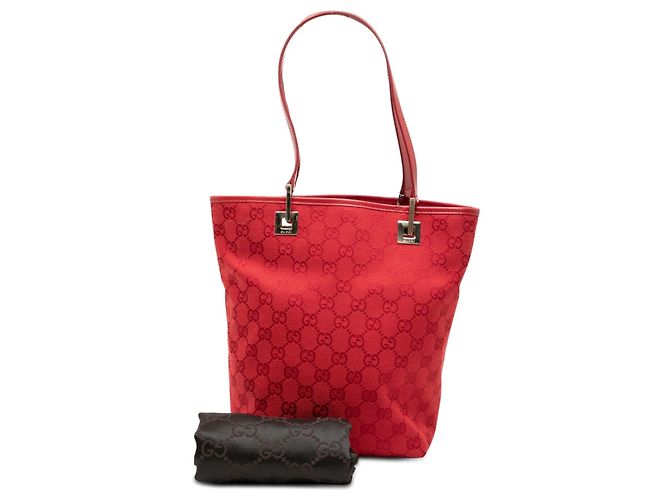 Rote Gucci GG Canvas Tote - Ansicht 8