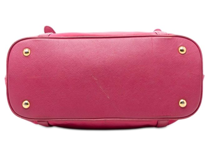 Borsa Dome in Tessuto con bordi in Saffiano rosa Prada - vista 3