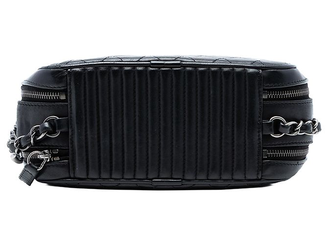 Borsa a tracolla Chanel Mini Coco Boy in agnello trapuntato nero - vista 3