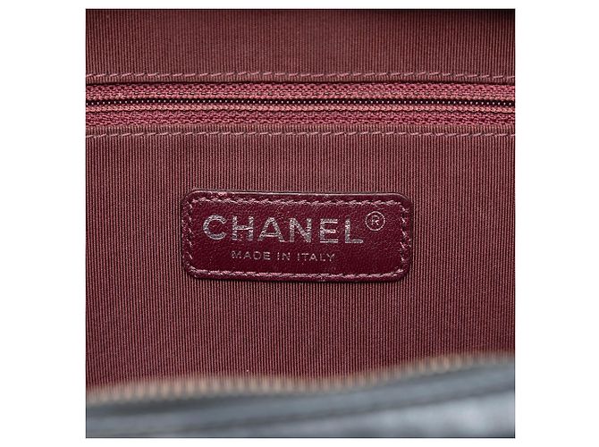 Borsa a tracolla Chanel Mini Coco Boy in agnello trapuntato nero - vista 5