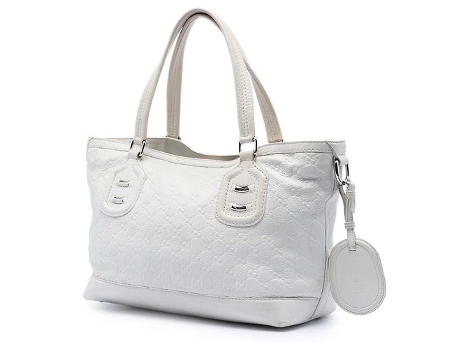 Tote Gucci Guccissima Techno Tag bianco - vista 2
