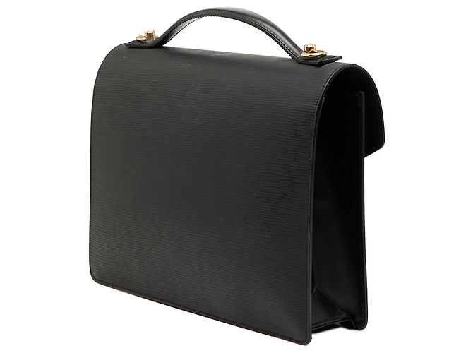 Borsa Louis Vuitton Epi Monceau 28 nera Nero - vista 2