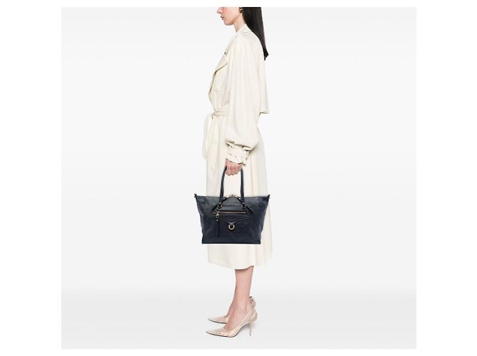 Borsa Louis Vuitton Monogram Empreinte Lumineuse PM blu - vista 7