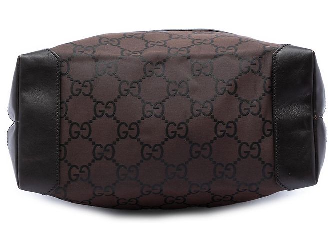 Tote in nylon Gucci GG marrone - vista 3