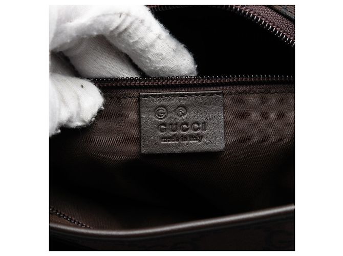 Tote in nylon Gucci GG marrone - vista 5