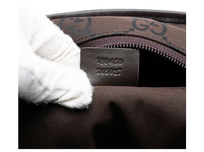 Tote in nylon Gucci GG marrone - vista 6
