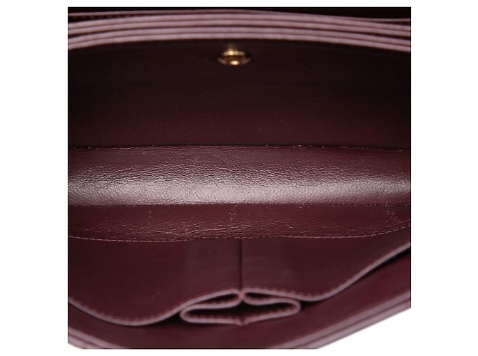 Bolsa transversal Chanel de pele de cordeiro acolchoada com assinatura CC vermelha e padrão diagonal Vermelho - vista 4