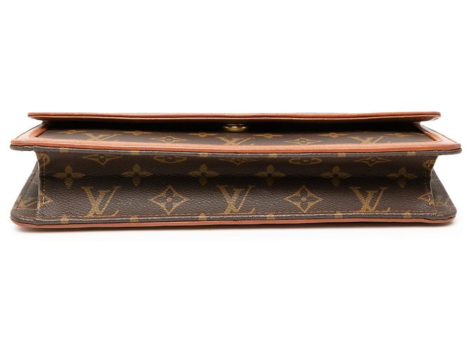 Clutch Louis Vuitton Monogram Pochette Dame PM Marrone - vista 3