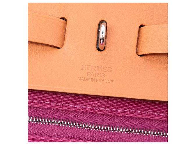 Borsa Hermès Toile Herbag Zip 39 rosa - vista 5