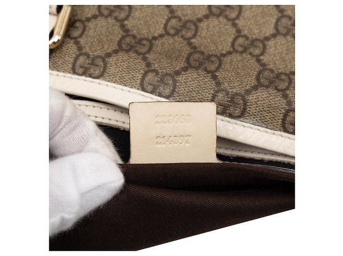 Tote verticale Gucci GG Supreme bianco - vista 6