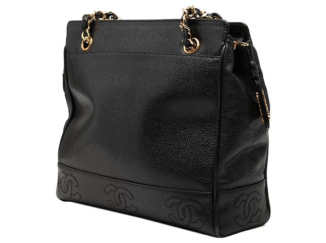 Borsa a tracolla Chanel Triple CC Caviar nera Nero - vista 2