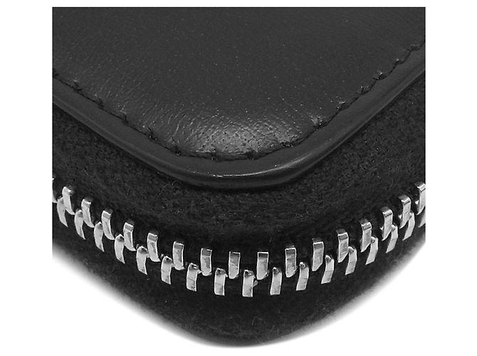 Portafoglio lungo con zip Tiny Cassandre in pelle nera Saint Laurent Nero - vista 11