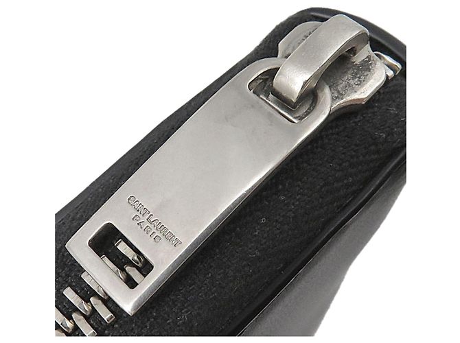 Portafoglio lungo con zip Tiny Cassandre in pelle nera Saint Laurent Nero - vista 12
