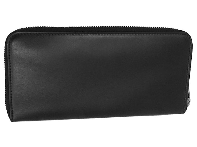 Portafoglio lungo con zip Tiny Cassandre in pelle nera Saint Laurent Nero - vista 2