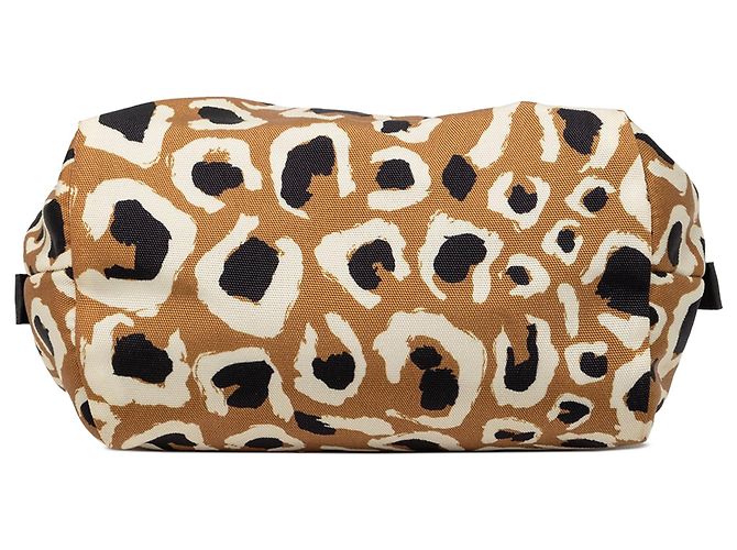 Braune Gucci Leopard Print Canvas Pouch - Ansicht 3