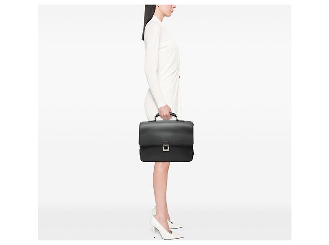 Borsa Business Louis Vuitton Taiga Vassili PM Nera Nero - vista 6