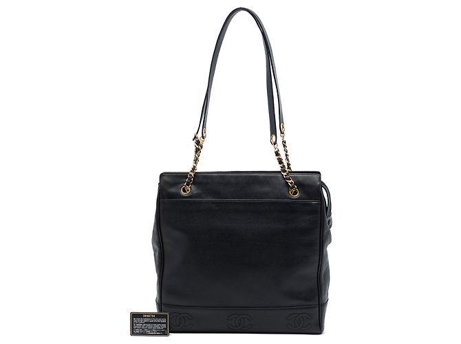 Tote Chanel Triple CC Caviar Nera Nero - vista 7