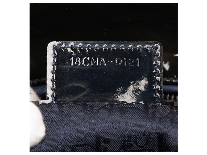Borsa Lady Dior Large in vernice Cannage nero - vista 6