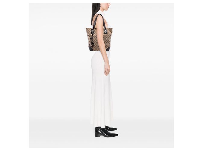 Tote Gucci GG Canvas GG Charm Beige - vista 5