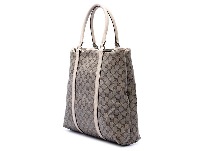 Tote verticale Gucci GG Supreme bianco - vista 2