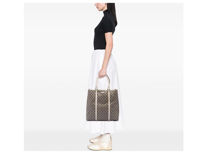 Tote verticale Gucci GG Supreme bianco - vista 6