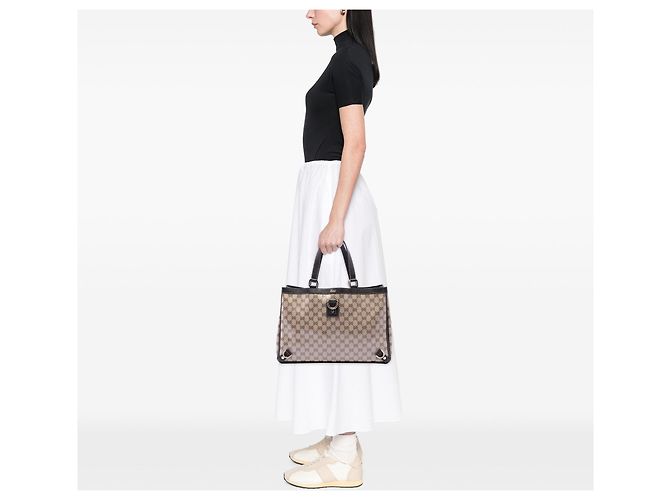 Tote Abbey GG Crystal D Ring beige Gucci - vista 6