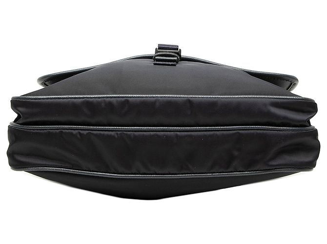 Borsa a tracolla Black Prada Saffiano Trimmed Tessuto Zip Top Nero - vista 3