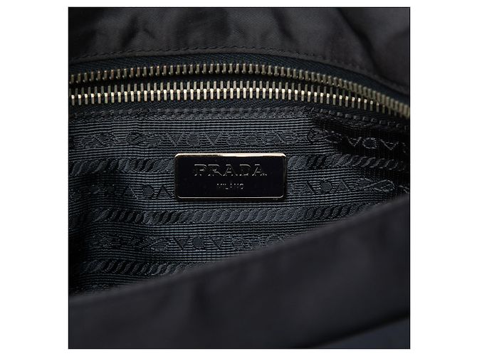Borsa a tracolla Black Prada Saffiano Trimmed Tessuto Zip Top Nero - vista 5