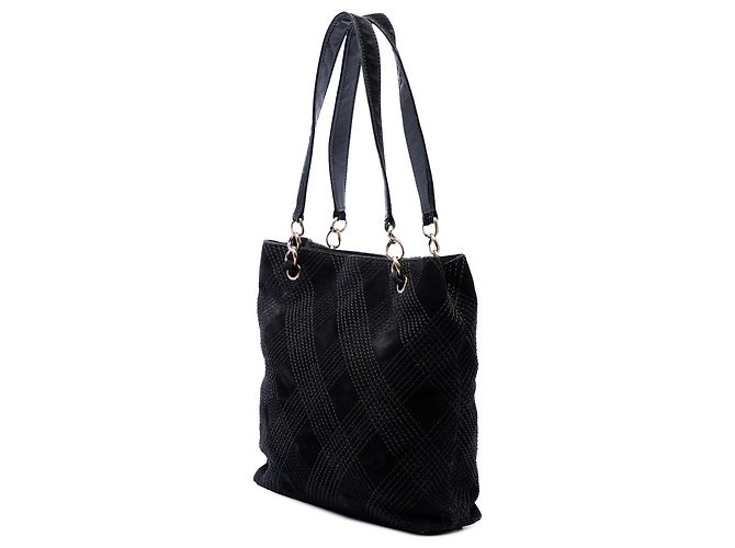 Tote Chanel CC in scamosciato nero Wild Stitch - vista 2