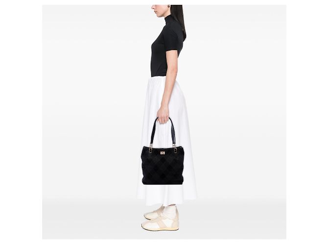 Tote Chanel CC in scamosciato nero Wild Stitch - vista 6