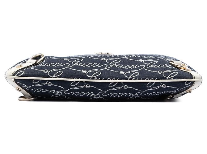 Bolsa transversal Abbey D Ring em denim azul Gucci 85th Anniversary - vista 3