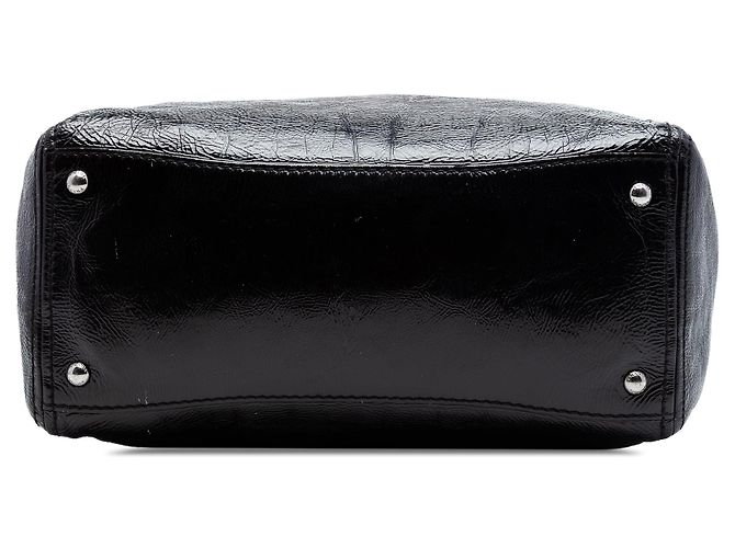 Brauner Prada Sfumato Vernice Naplak Frame Satchel - Ansicht 3