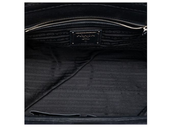 Brauner Prada Sfumato Vernice Naplak Frame Satchel - Ansicht 4