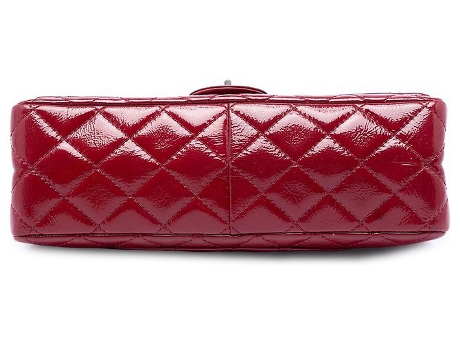 Borsa a tracolla Chanel Reissue 2.55 Double Flap 226 in vernice trapuntata rossa Rosso - vista 3