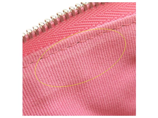 Pochette in agnello trapuntato Chanel CC rosa - vista 6