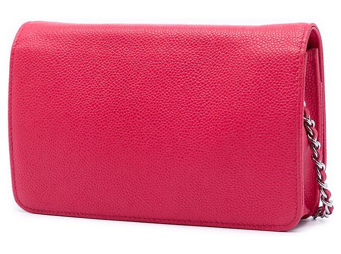 Borsa a tracolla Chanel Caviar Bicolor CC Wallet On Chain rosa - vista 2