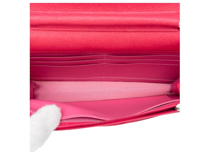 Borsa a tracolla Chanel Caviar Bicolor CC Wallet On Chain rosa - vista 4