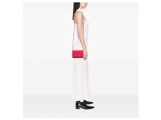 Borsa a tracolla Chanel Caviar Bicolor CC Wallet On Chain rosa - vista 6