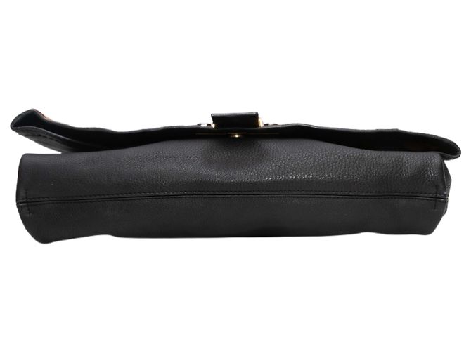 Clutch Lanvin in pelle nera e marrone e pelo di pony con stampa leopardata Nero - vista 3