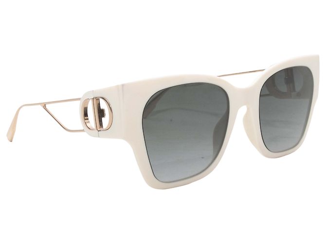 Occhiali da sole Wayfarer Christian Dior bianchi Bianco - vista 2