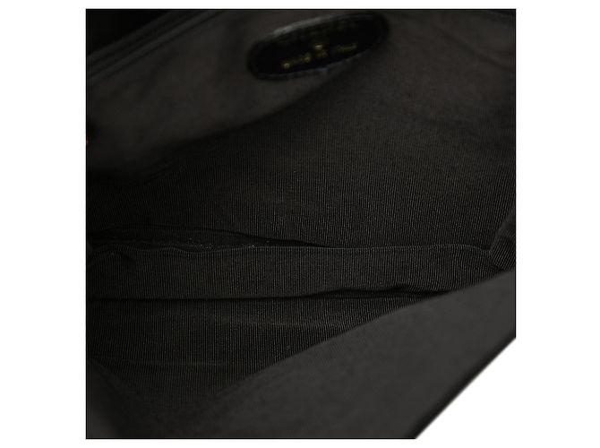 Borsa a tracolla Chanel in agnello nero con logo - vista 4
