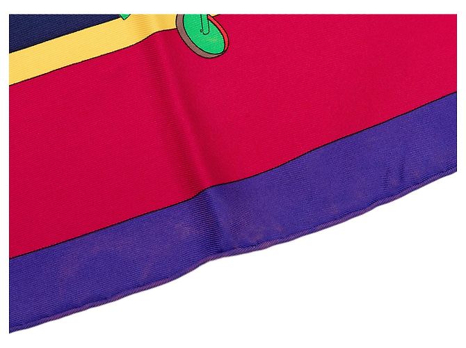 Sciarpa in seta blu Hermès Hello Dolly 90 Scarves - vista 6